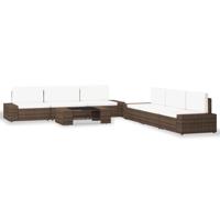 7-delige Loungeset poly rattan bruin