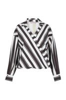 Elvie stripe blouse - kit/espresso - 13564