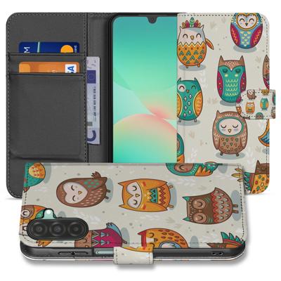 Samsung Galaxy A17 | Telefoonhoesje | Met pasjeshouder | Vrolijke Uilen