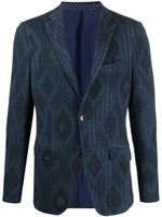 ETRO blazer à motif diamant - Bleu