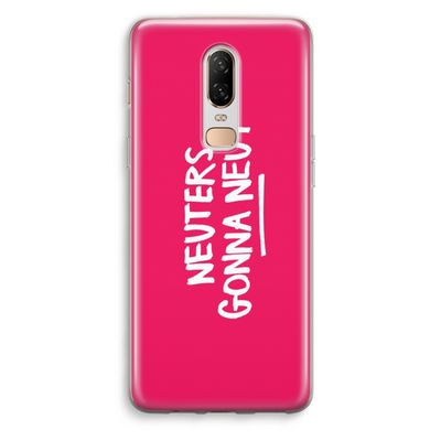 Neuters (roze): OnePlus 6 Transparant Hoesje