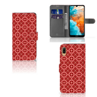 Huawei Y6 (2019) Telefoon Hoesje Batik Rood