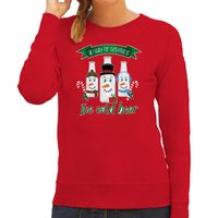 Foute Kersttrui/sweater voor dames - IJskoud bier - rood - Christmas beer - thumbnail