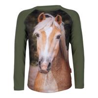 Red Horse Pixel Sweatshirt donkergroen maat:116 - thumbnail