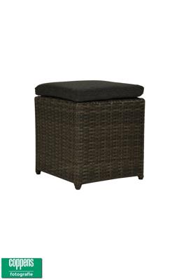 Qopps Aruba bijzetkrukje dubbel halfrond Antraciet