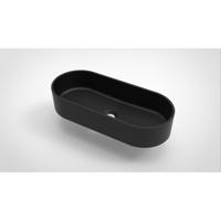 Arcqua Case waskom ovaal 60x26cm mat zwart WAS127590