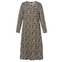 Trofe Zebra Long Sleeve Dress - thumbnail