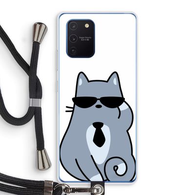 Cool cat: Samsung Galaxy Note 10 Lite Transparant Hoesje met koord