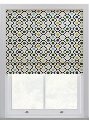 Orla Kiely - Vouwgordijnen - Vlek Bloem Ditsy Blauw Multi