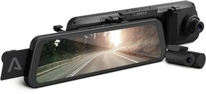 Lamax S9 Dual Achteruitrijcamera, Dashcam met GPS Kijkhoek horizontaal (max.): 150 ° Accu, Botswaarschuwing, Display, Dualcamera, Rijstrookassistent,