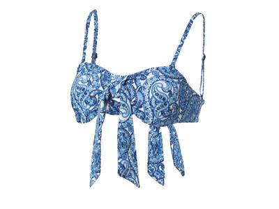 CRIVIT Dames bikinitop (Wit/blauw, 36)