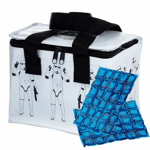 Puckator Kleine lunch koeltas met 2x flexibel koelelement - Stormtrooper print - 4,4 liter