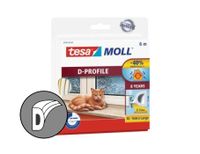 Tesa Tochtband - d profiel - 6m x 3-7mm - wit