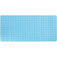 MSV Douche/bad anti-slip mat badkamer - rubber - lichtblauw - 76 x 36 cm   -