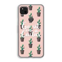 Cactus quote: Google Pixel 4a Transparant Hoesje