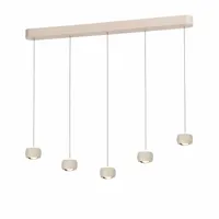 Freelight Hanglamp Cosmo 5 lichts L 120 cm comfortlift beige