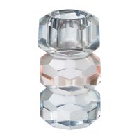 Dinerkaarshouder kristal 3-laags - blauw/roze - 4x4x7 cm - thumbnail