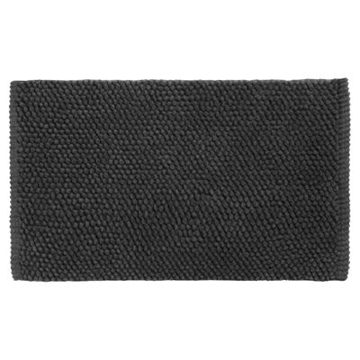Differnz Popcorn badmat 100% katoen - geschikt voor vloerverwarming - 50 x 80 cm - zwart