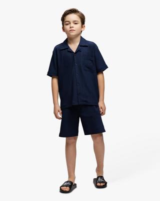 Malelions Seersucker Zomerset Kids Donkerblauw - Maat 128 - Kleur: Donkerblauw | Soccerfanshop