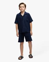 Malelions Seersucker Zomerset Kids Donkerblauw - Maat 152 - Kleur: Donkerblauw | Soccerfanshop