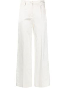 P.A.R.O.S.H. pantalon en satin à coupe ample - Blanc