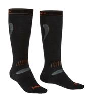 Bridgedale Ski Ultra Fit Merino Performance Over Calf Skisok Black/Orange S 36-39