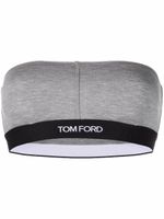 TOM FORD soutien-gorge bandeau à bande logo - Gris