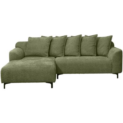 Leen Bakker - Bank Elsa Met Chaise Longue Links - Anthology - Stof - Groen - 177x246x84 Cm