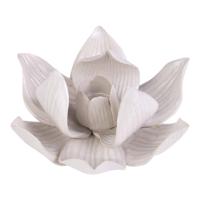 Witte Keramische Lotus Wierookhouder van Sawahasa - thumbnail