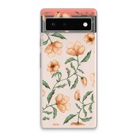 Peachy flowers: Google Pixel 6 Transparant Hoesje