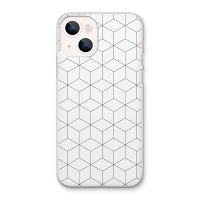 Zwart-witte kubussen: iPhone 13 Transparant Hoesje