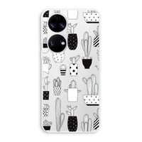 Cactusmotief: Huawei P50 Transparant Hoesje