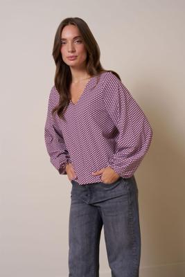 Studio Anneloes Claudina Triangle Top 13374 T-shirt Lange Mouw 9997 Multi Color