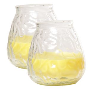 Citronella lowboy tafelkaars - 4x - 10 cm - 40 branduren - citrusgeur