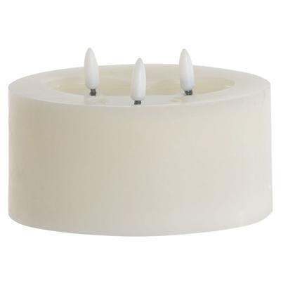 LED kaars Home ESPRIT Beige 15 x 15 x 7 cm (AA)