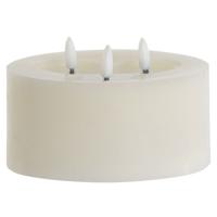 LED kaars Home ESPRIT Beige 15 x 15 x 7 cm (AA)