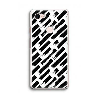 Zwarte vegen: Google Pixel 3 Transparant Hoesje