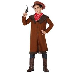 Cowboy John kostuum bruin voor jongens 140 (10-12 jaar)  -