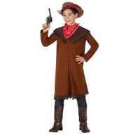 Cowboy John kostuum bruin voor jongens 140 (10-12 jaar)  -