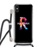Abstract Spectrum: iPhone XS Transparant Hoesje met koord