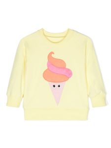 WAUW CAPOW by BANGBANG sweat à patch Ice Cream - Jaune