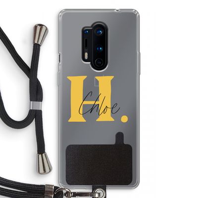 Amber Script: OnePlus 8 Pro Transparant Hoesje met koord