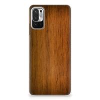 Xiaomi Redmi Note 10/10T 5G | Poco M3 Pro | Bumper Hoesje | Donker Hout