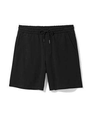 HEMA Herenshort regular fit sweatstof zwart (zwart)