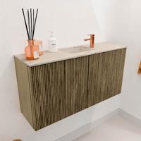 Toiletmeubel Mondiaz Joya Dlux | 80 cm | Meubelkleur Dusk | Faye wastafel Frappe Wasbak Midden | 1 kraangat