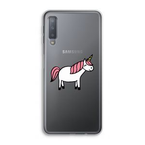 Eenhoorn: Samsung Galaxy A7 (2018) Transparant Hoesje