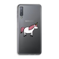 Eenhoorn: Samsung Galaxy A7 (2018) Transparant Hoesje