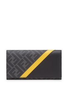 FENDI portefeuille continental FF à motif monogrammé - Noir