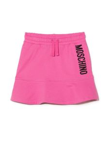 Moschino Kids jupe à logo imprimé - Rose