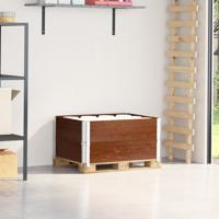 VidaXL Palletopzetranden 2 st 80x60 cm massief grenenhout bruin